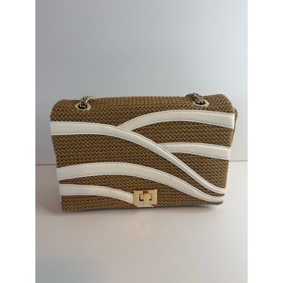 I.N.C Ajae Straw Overlay Shoulder Bag - Picture 1 of 5